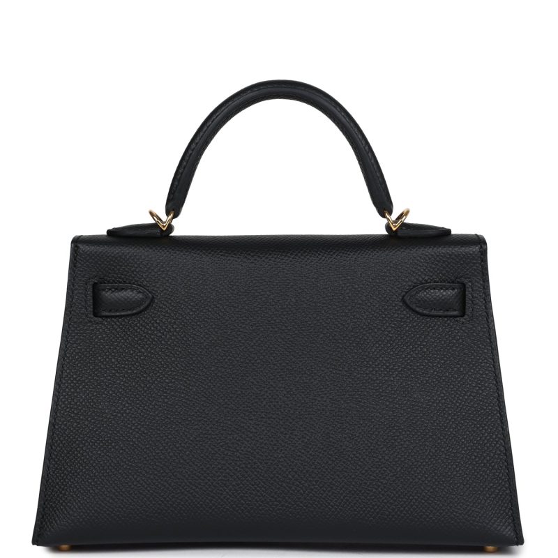 Hermes Kelly Sellier 20 Black Epsom Gold Hardware - Image 5