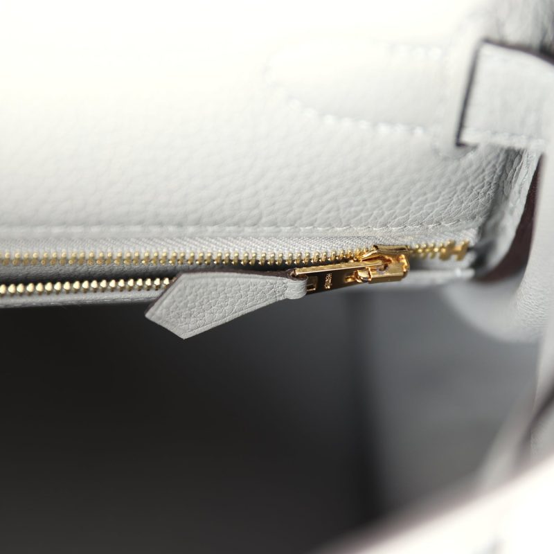Hermes Kelly Retourne 28 Gris Mouette Togo Gold Hardware - Image 9
