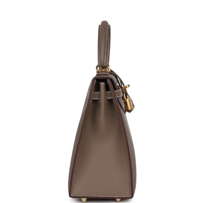 Hermes Kelly Sellier 25 Etoupe Epsom Gold Hardware - Image 4