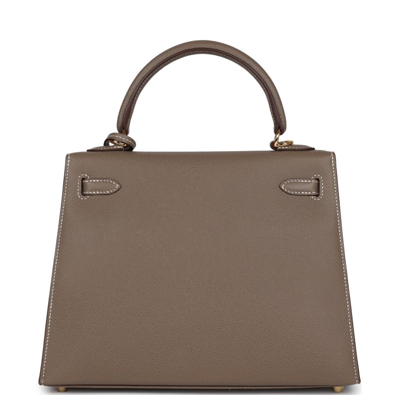 Hermes Kelly Sellier 25 Etoupe Epsom Gold Hardware - Image 5