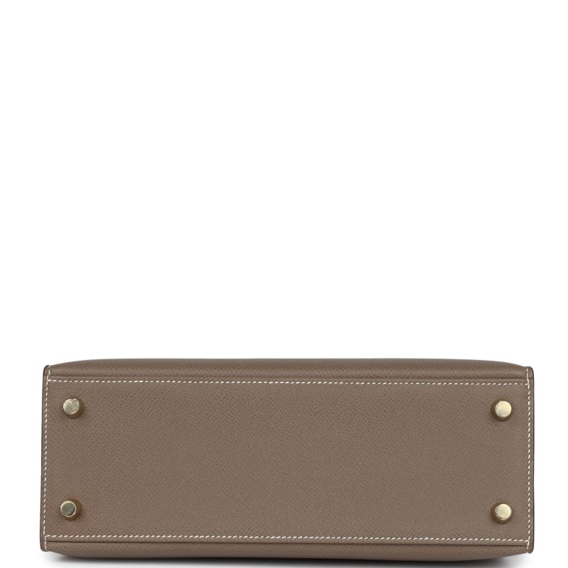 Hermes Kelly Sellier 25 Etoupe Epsom Gold Hardware - Image 6