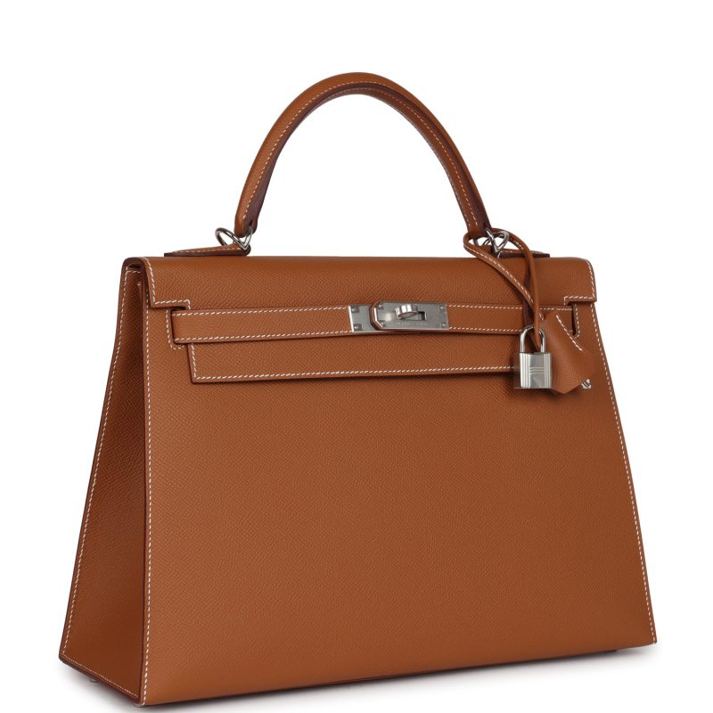 Hermes Kelly Sellier 32 Gold Epsom Palladium Hardware - Image 2
