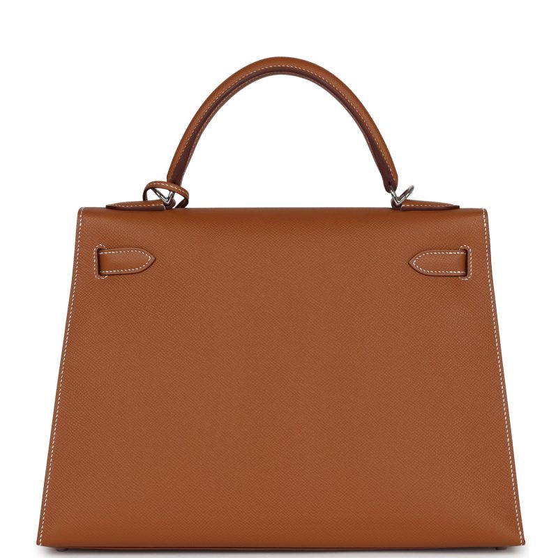 Hermes Kelly Sellier 32 Gold Epsom Palladium Hardware - Image 5