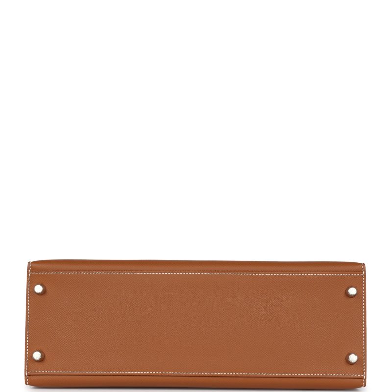 Hermes Kelly Sellier 32 Gold Epsom Palladium Hardware - Image 6