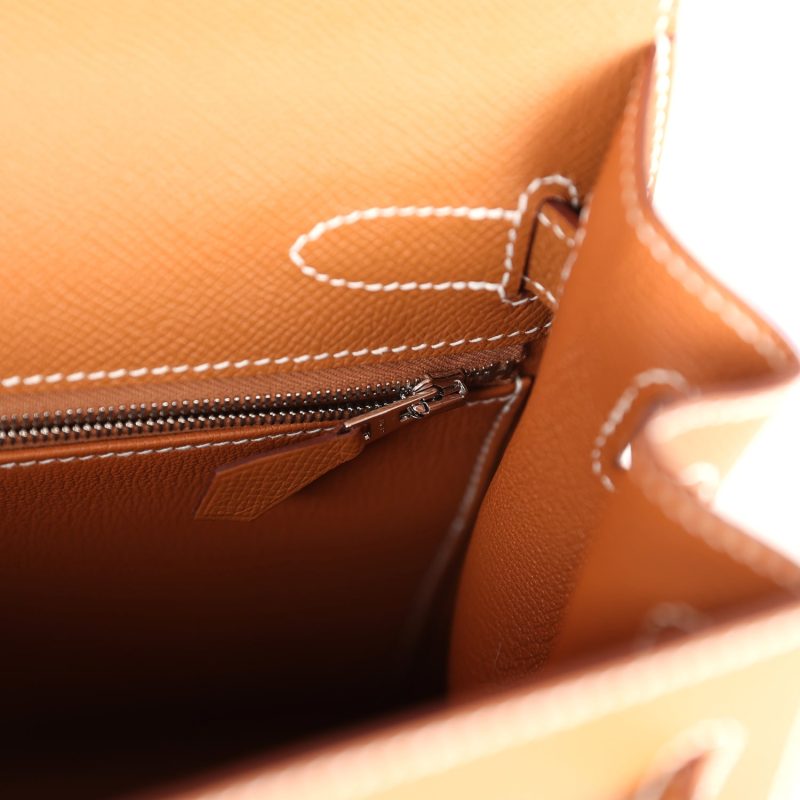 Hermes Kelly Sellier 32 Gold Epsom Palladium Hardware - Image 8
