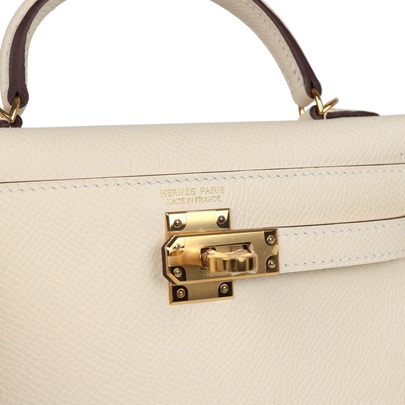 Hermes Kelly Sellier 20 Nata Epsom Gold Hardware - Image 7