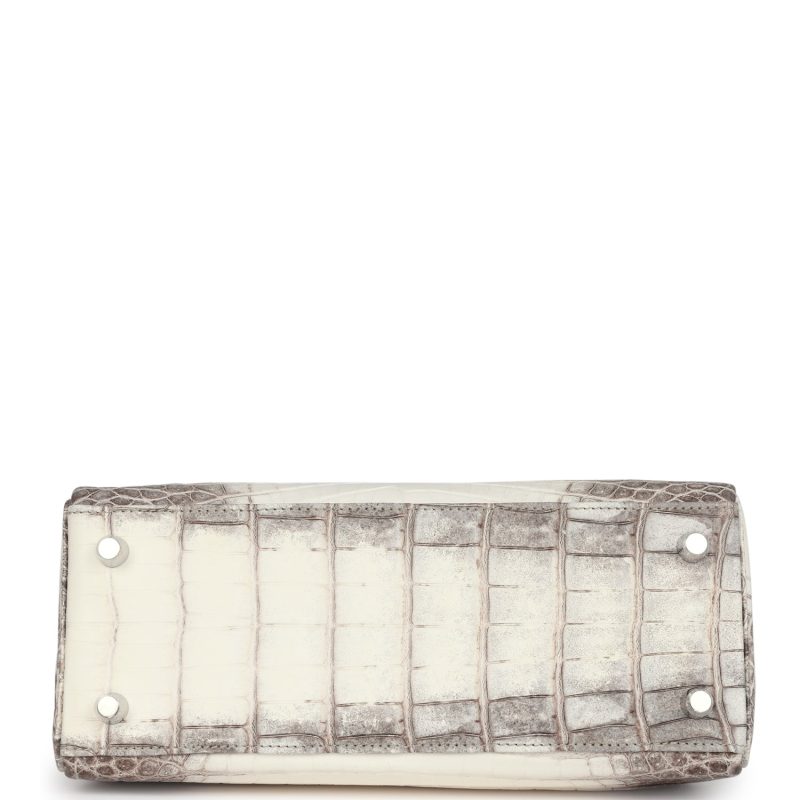 Hermes Kelly Retourne 25 Himalaya Niloticus Crocodile Palladium Hardware - Image 6