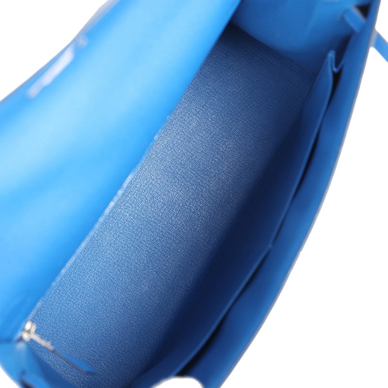 Hermes Kelly Sellier 32 Bleu France Epsom Palladium Hardware - Image 7