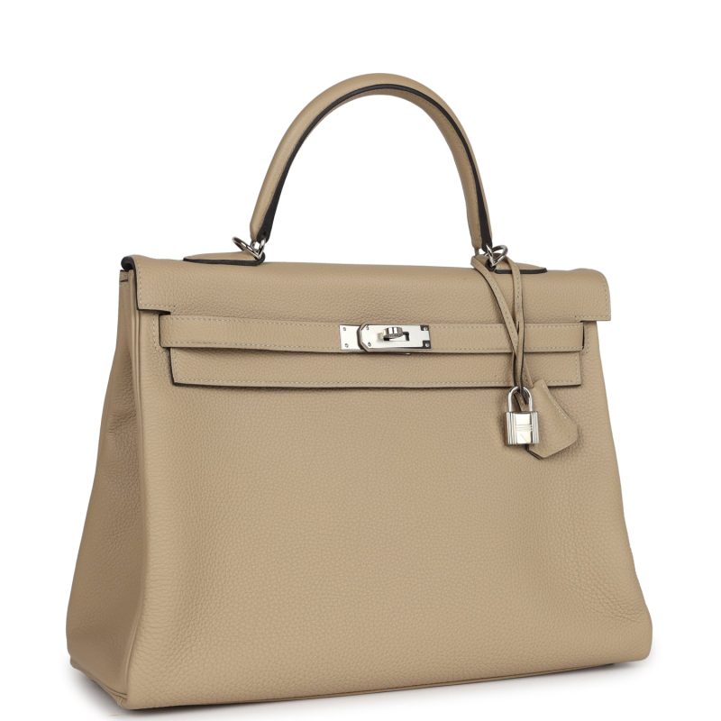 Hermes Kelly Retourne 35 Trench Togo Palladium Hardware - Image 2