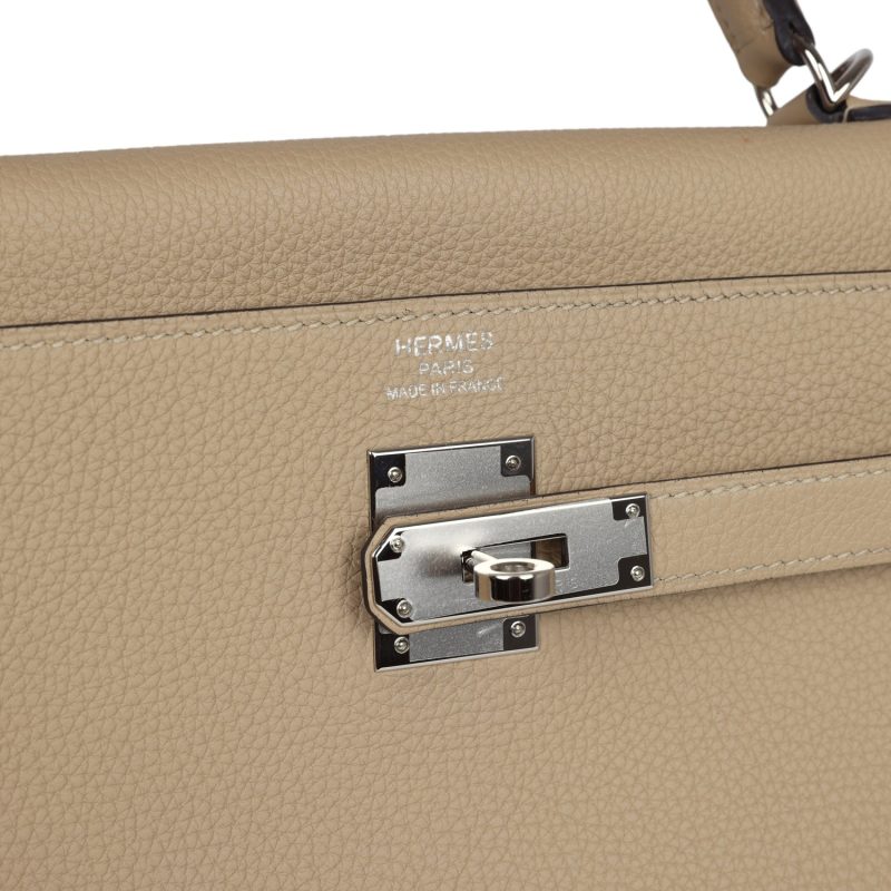 Hermes Kelly Retourne 35 Trench Togo Palladium Hardware - Image 6