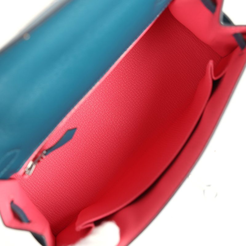 Hermes Kelly Sellier 25 Vert Bosphore Verso Madame Palladium Hardware - Image 7