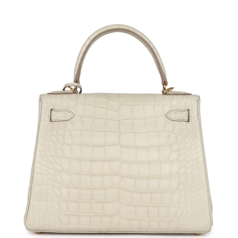 Hermes Kelly Retourne 28 Beton Matte Alligator Gold Hardware - Image 4