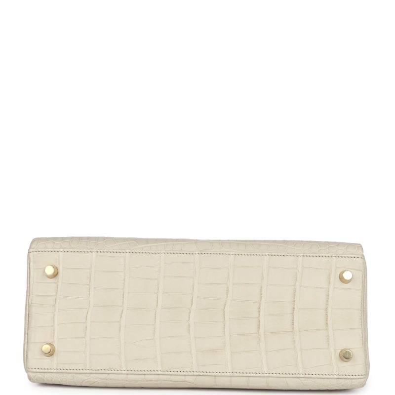 Hermes Kelly Retourne 28 Beton Matte Alligator Gold Hardware - Image 5