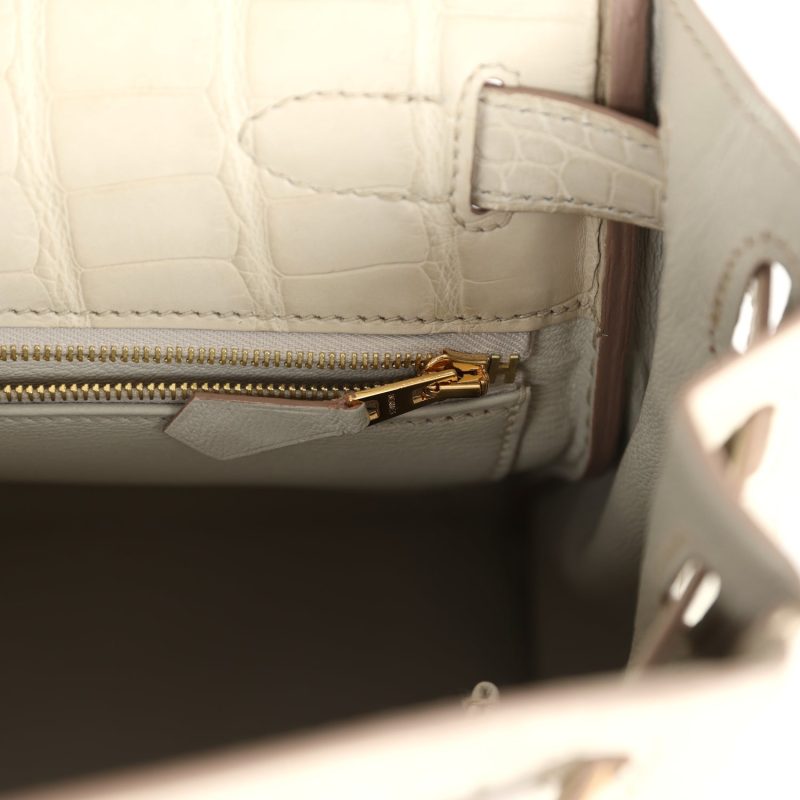 Hermes Kelly Retourne 28 Beton Matte Alligator Gold Hardware - Image 8
