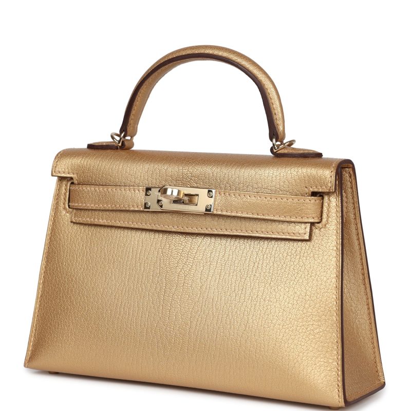 Hermes Kelly Sellier 20 Dore Chevre Chamkilight Permabrass Hardware - Image 3