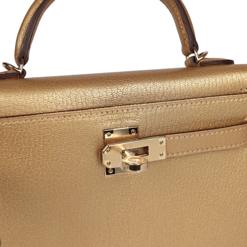 Hermes Kelly Sellier 20 Dore Chevre Chamkilight Permabrass Hardware - Image 7