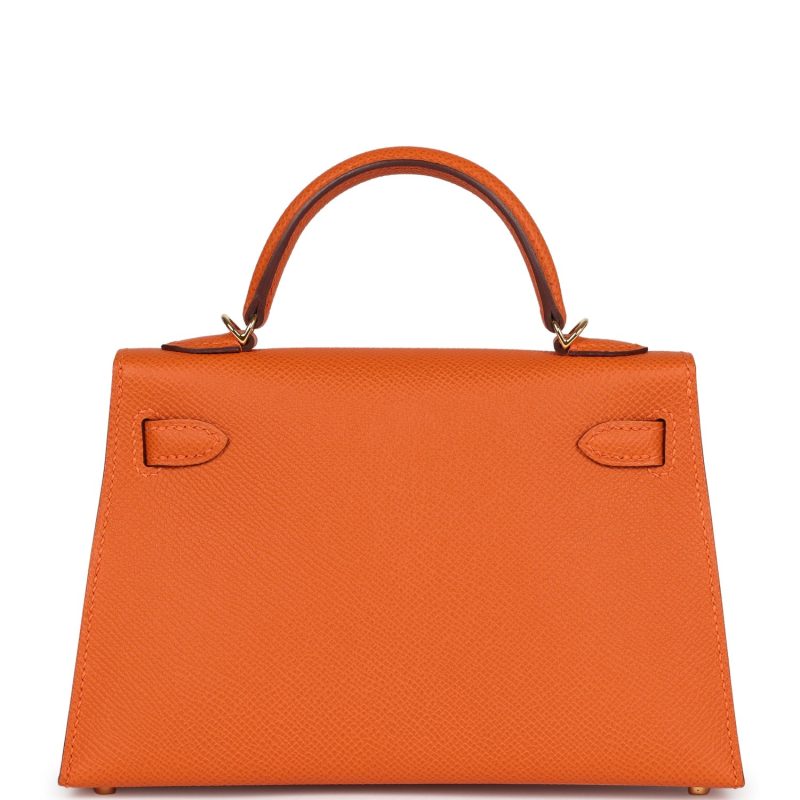 Hermes Kelly Sellier 20 Orange Epsom Gold Hardware - Image 4