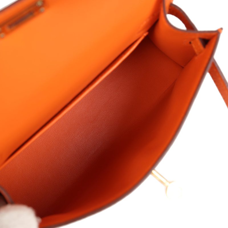 Hermes Kelly Sellier 20 Orange Epsom Gold Hardware - Image 7