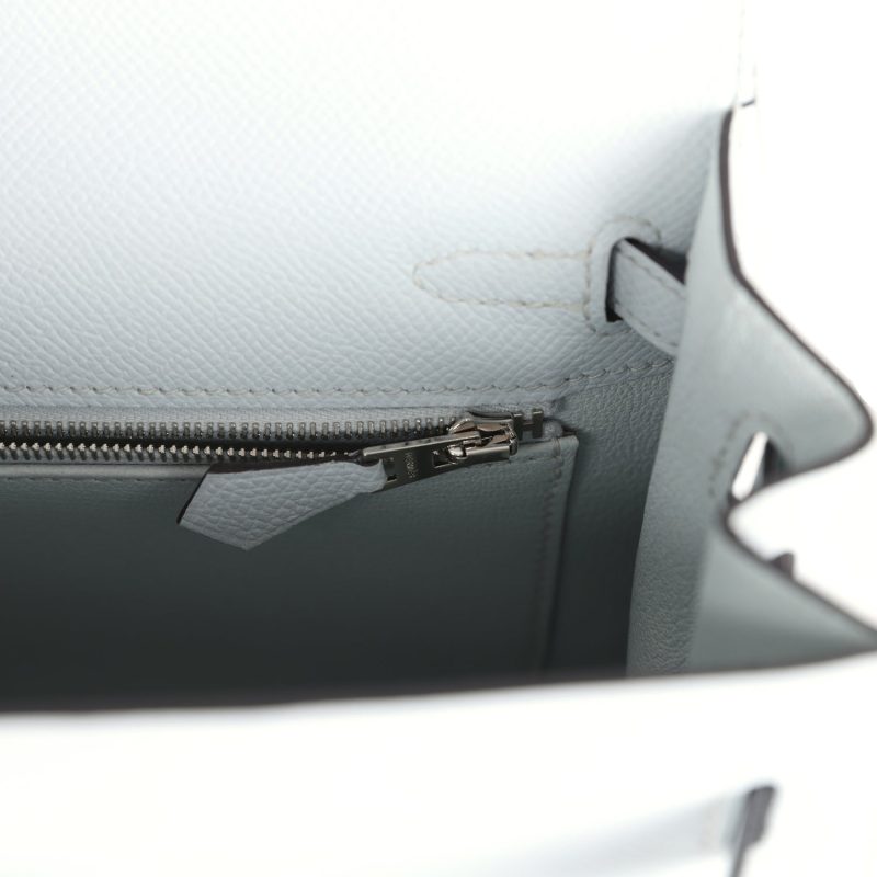 Hermes Kelly Sellier 25 Gris Platine Epsom Electrum Hardware - Image 8