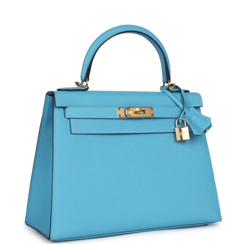 Hermes Kelly Sellier 28 Bleu du Nord Epsom Gold Hardware - Image 2