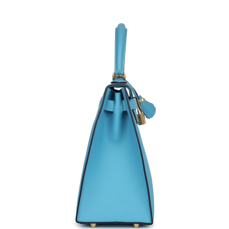 Hermes Kelly Sellier 28 Bleu du Nord Epsom Gold Hardware - Image 3