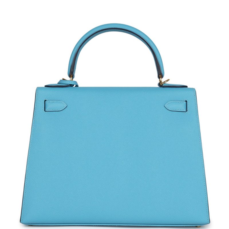 Hermes Kelly Sellier 28 Bleu du Nord Epsom Gold Hardware - Image 4