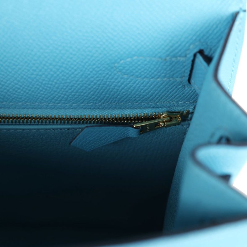Hermes Kelly Sellier 28 Bleu du Nord Epsom Gold Hardware - Image 8