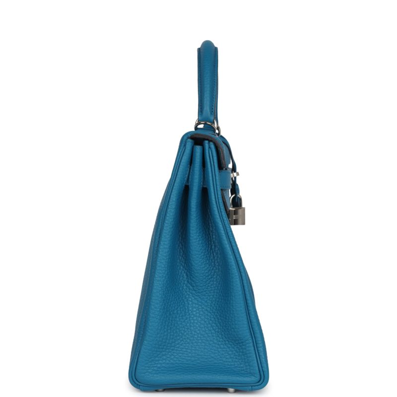 Hermes Kelly Retourne 32 Cobalt Clemence Palladium Hardware - Image 3