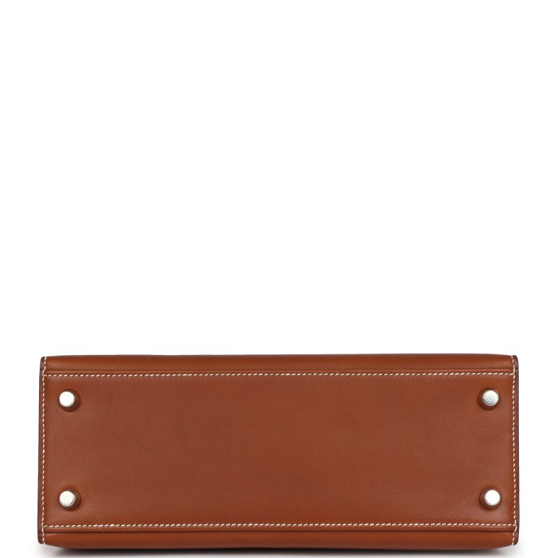Hermes Kelly Sellier 25 Fauve Barenia Palladium Hardware - Image 5