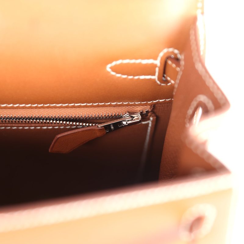 Hermes Kelly Sellier 25 Fauve Barenia Palladium Hardware - Image 8