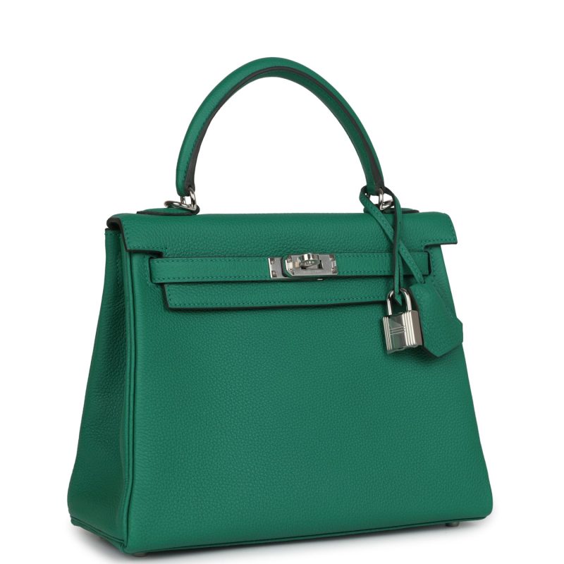 Hermes Kelly Retourne 25 Vert Vertigo Togo Palladium Hardware - Image 2