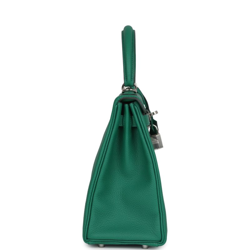 Hermes Kelly Retourne 25 Vert Vertigo Togo Palladium Hardware - Image 3