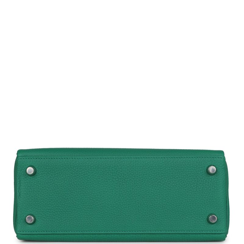 Hermes Kelly Retourne 25 Vert Vertigo Togo Palladium Hardware - Image 5
