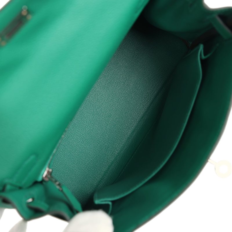 Hermes Kelly Retourne 25 Vert Vertigo Togo Palladium Hardware - Image 7