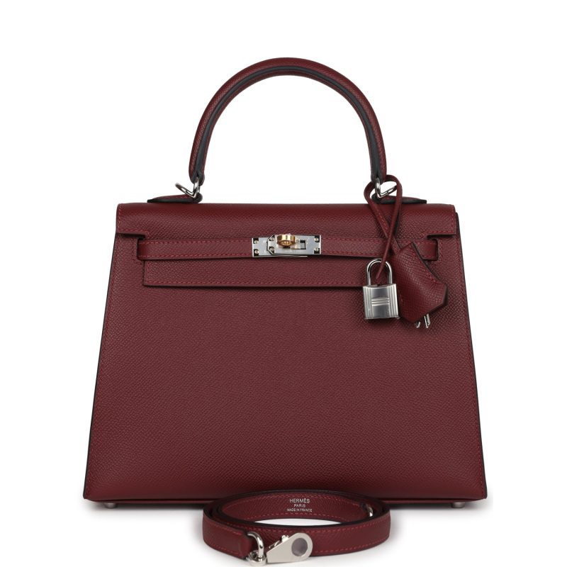 Hermes Kelly Sellier 25 Rouge H Epsom Electrum Hardware