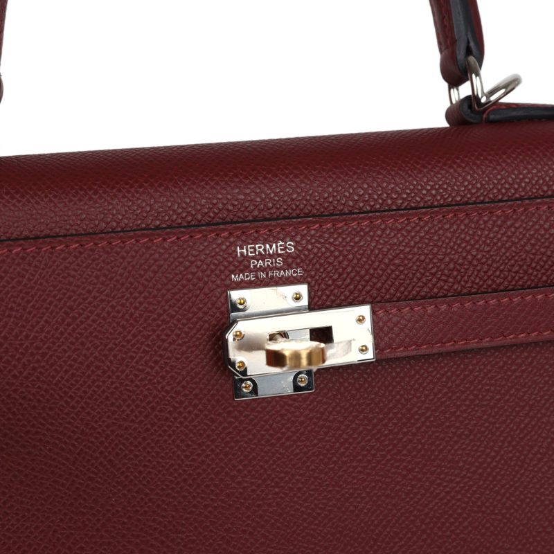 Hermes Kelly Sellier 25 Rouge H Epsom Electrum Hardware - Image 6