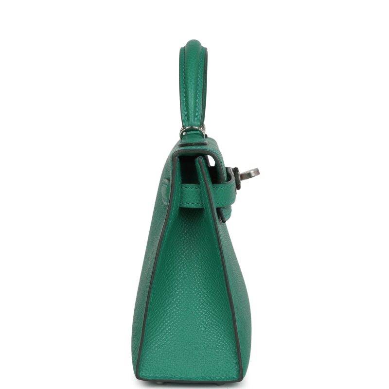 Hermes Kelly Sellier 20 Vert Vertigo Epsom Palladium Hardware - Image 4