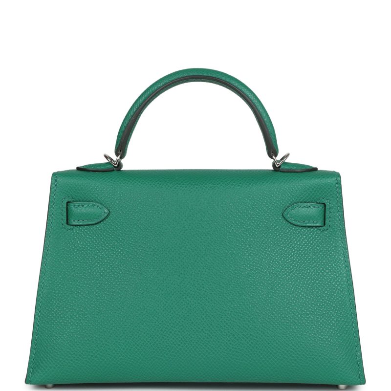 Hermes Kelly Sellier 20 Vert Vertigo Epsom Palladium Hardware - Image 5