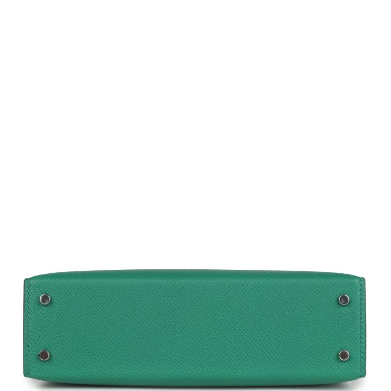 Hermes Kelly Sellier 20 Vert Vertigo Epsom Palladium Hardware - Image 6