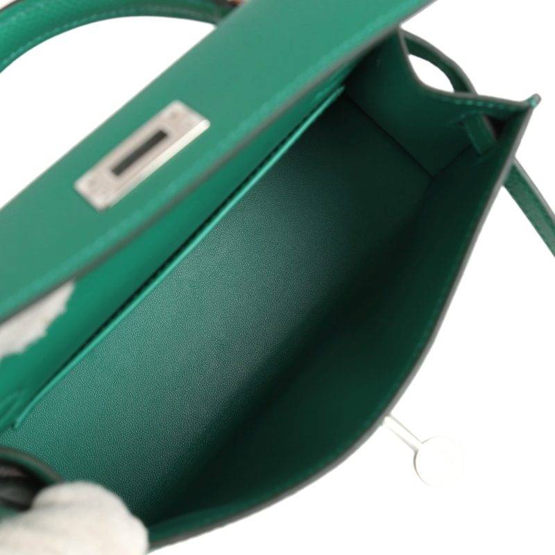Hermes Kelly Sellier 20 Vert Vertigo Epsom Palladium Hardware - Image 8