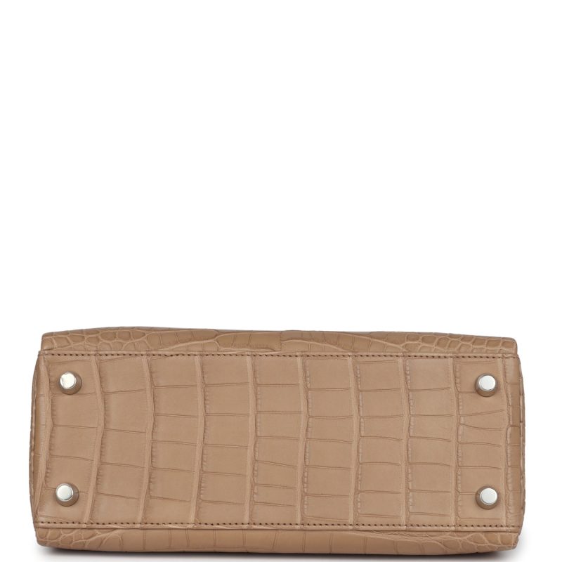 Hermes Kelly Retourne 25 Chai Matte Alligator Palladium Hardware - Image 6