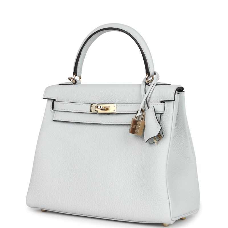 Hermes Kelly Retourne 25 Gris Platine Togo Permabrass Hardware - Image 3
