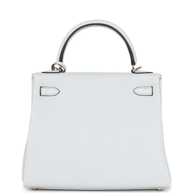 Hermes Kelly Retourne 25 Gris Platine Togo Permabrass Hardware - Image 5