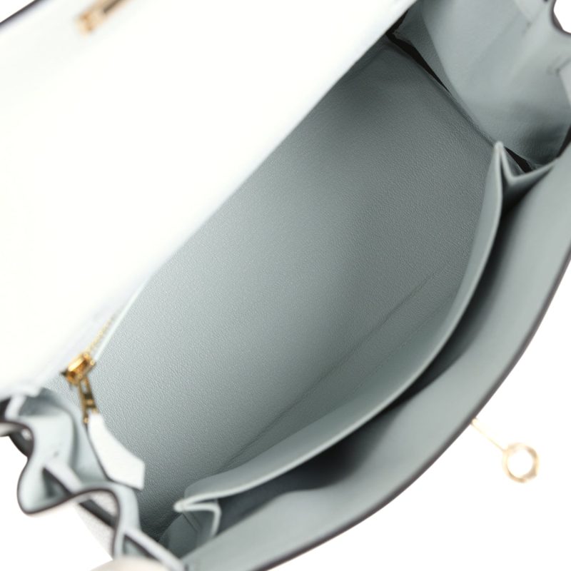 Hermes Kelly Retourne 25 Gris Platine Togo Permabrass Hardware - Image 8