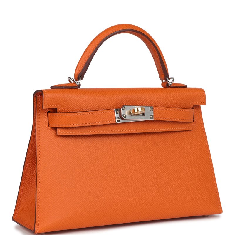 Hermes Kelly Sellier 20 Orange Epsom Electrum Hardware - Image 2