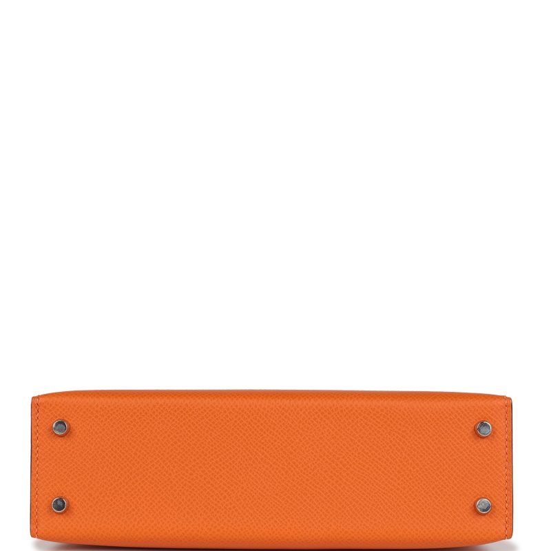 Hermes Kelly Sellier 20 Orange Epsom Electrum Hardware - Image 6