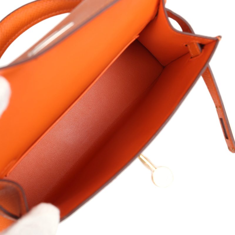 Hermes Kelly Sellier 20 Orange Epsom Electrum Hardware - Image 8