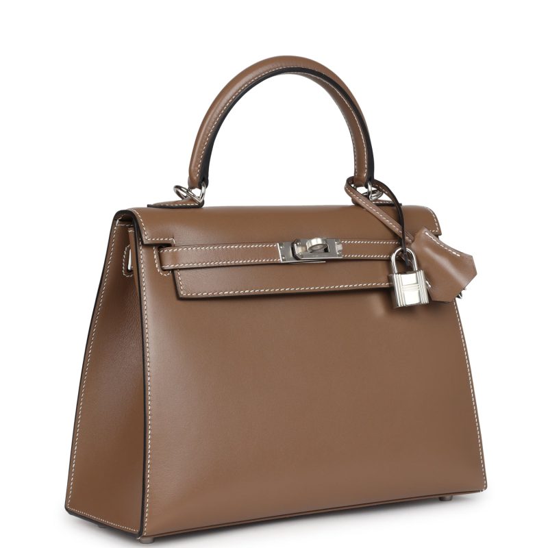 Hermes Kelly Sellier 25 Etoupe Tadelakt Palladium Hardware - Image 2