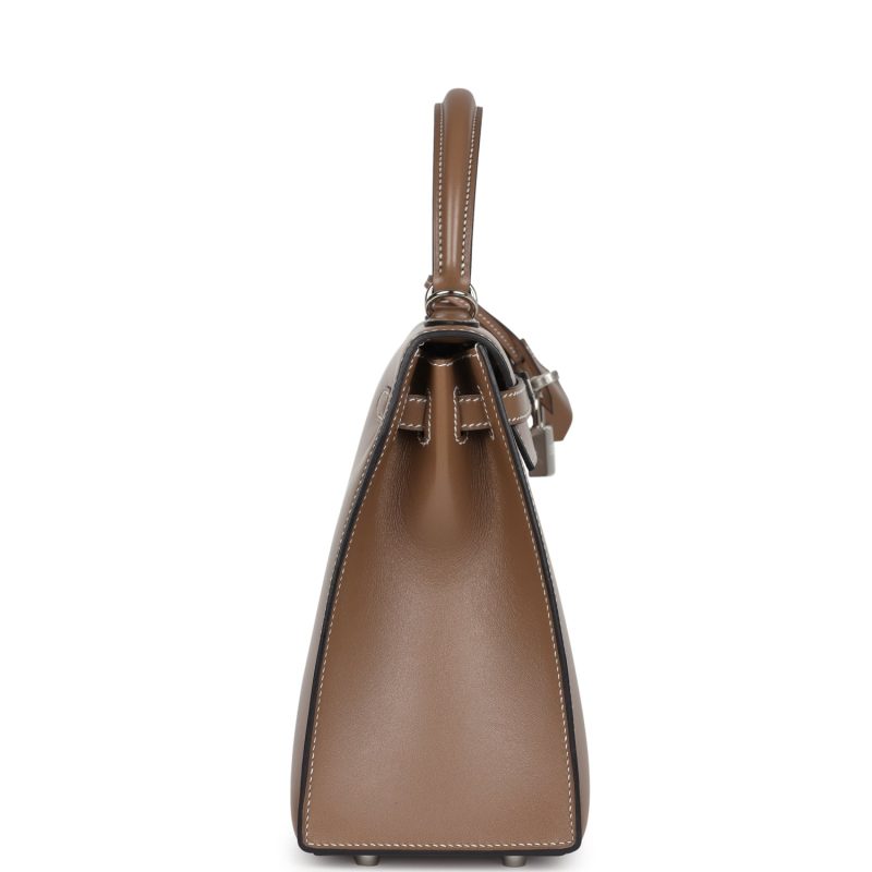 Hermes Kelly Sellier 25 Etoupe Tadelakt Palladium Hardware - Image 3