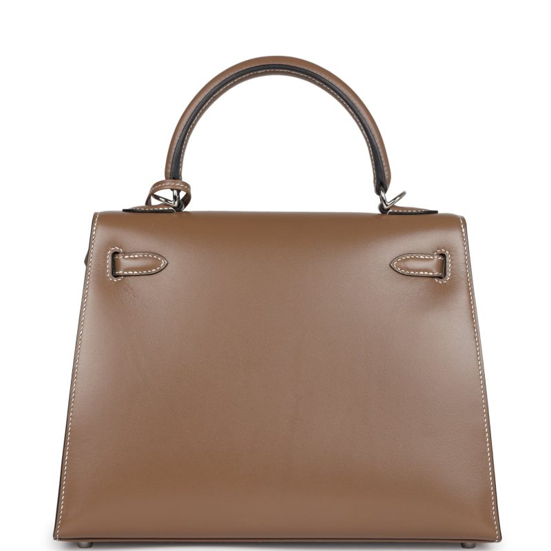 Hermes Kelly Sellier 25 Etoupe Tadelakt Palladium Hardware - Image 4